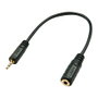 Lindy 35698 Adaptador de audio 2,5 mm macho a 3,5 mm hembra, Negro