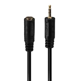 Lindy 35698 Adaptador de audio 2,5mm Macho a 3,5mm Hembra, 0,2 m, Negro