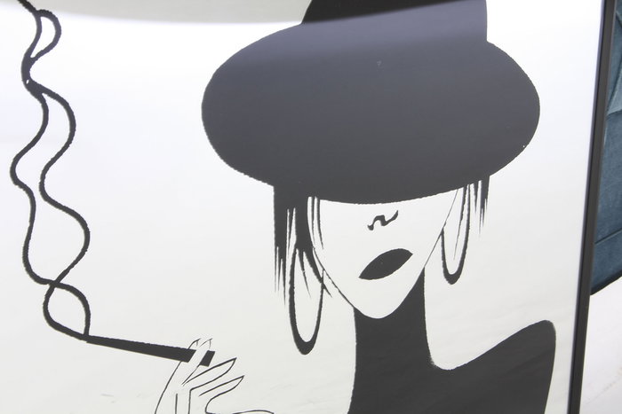 DKD Home Decor Espejo Moderno Negro Cristal y Aluminio 3.5 x 60 x 60 cm