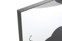 DKD Home Decor Espejo Moderno Negro Cristal y Aluminio 3.5 x 60 x 60 cm