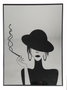 DKD Home Decor Espejo de Cristal y Aluminio Impreso Negro 60x60 cm