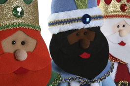 DKD Home Decor Figura Navidad Reyes Magos Multicolor Poliester 15 x 71 x 30 cm Pack 6 Unidades