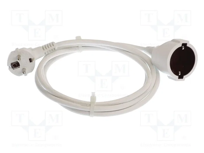 AS SCHWABE Prolongador de alimentación H05VV-F 3G1,5mm2 3m Blanco AS SCHWABE Prolongador de alimentación H05VV-F 3G1,5mm2 3m Blanco