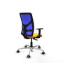 PIQUERAS Y CRESPO Silla de oficina Motilla con mecanismo Sincro, Amarillo y Azul