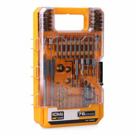 Koma Tools Juego de puntas y brocas, 76 piezas