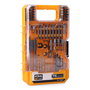 Koma Tools Juego de Puntas y Brocas 76 Piezas Profesional, Incluye Brocas HSS Titanio, Madera, Pared, Puntas PH/PZ/Torx, Vasos Hexagonales, Portapuntas, 25.5x3.6x17 cm