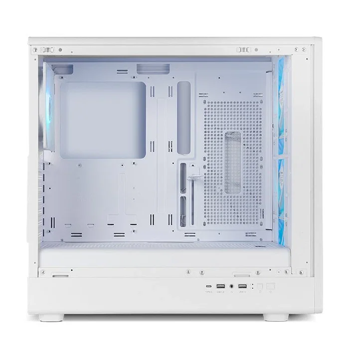 NOX Hummer AERO NXHUMMERAEROWH Caja PC Midi Tower Blanca con 4 Ventiladores ARGB PWM, Frontal Mesh, Cristal Templado, USB 3.0 y Tipo C, Soporte Gráfica 420 mm