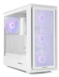 NOX Hummer AERO NXHUMMERAEROWH Caja PC Midi Tower Blanca con 4 Ventiladores ARGB PWM, Frontal Mesh, Cristal Templado, USB 3.0 y Tipo C, Soporte Gráfica 420 mm