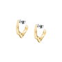 Trussardi Pendientes de Aro Irregulares T-DESIGN Dorado 2cm