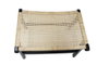 DKD Home Decor Descalzadora Boho Negro Natural Ratán Teca 47 x 40 x 65 cm