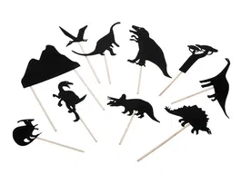 Mideer Títeres de Sombras de Dinosaurios Juego Didáctico 12 Piezas para Niños