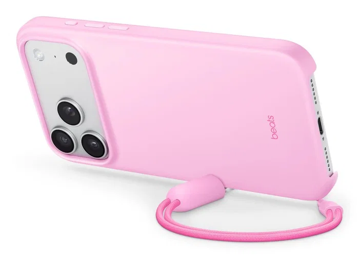 Beats Funda Kickstand para iPhone 17 Pro Max con MagSafe y Control de Cámara, Compatible con Carga Inalámbrica, Color Pebble Pink - MGYA4LL/A