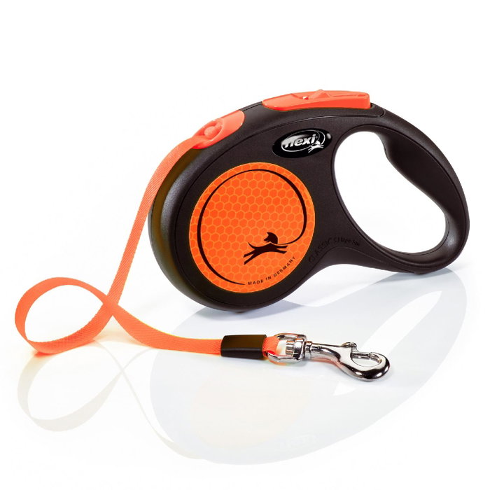Flexi Neon Naranja Correa Extensible de 5m para hasta 15kg Flexi Neon Naranja Correa Extensible de 5m para hasta 15kg
