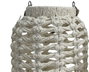 DKD Home Decor Set de 3 Portavelas de Fibra de Papel y Metal Blanco