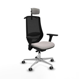 PIQUERAS Y CRESPO Silla de oficina Mardos con mecanismo Sincro/Traslack Blanco/Negro