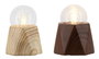 DKD Home Decor Lámpara de sobremesa de cemento y cristal, pack de 2