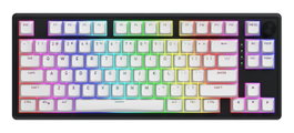 Hator Skyfall 65 MAG ULTRA 8K Teclado Mecánico Magnético Gaming Negro y Blanco, Layout Polaco, USB