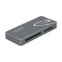 DeLOCK Lector de tarjetas CFast y SD con concentrador USB Tipo-A y Tipo-C, Gris
