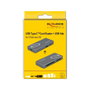 DeLOCK Lector de tarjetas CFast y SD con concentrador USB Tipo-A y Tipo-C, Gris