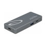 DeLOCK Lector de tarjetas CFast y SD con concentrador USB Tipo-A y Tipo-C, Gris