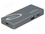 DeLOCK Lector de tarjetas CFast y SD con concentrador USB Tipo-A y Tipo-C Gris