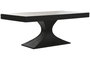 DKD Home Decor Mesa de Comedor de Madera y Mármol Travertino Negro