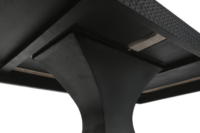 DKD Home Decor Mesa de Comedor de Madera y Mármol Travertino Negro DKD Home Decor Mesa de Comedor de Madera y Mármol Travertino Negro