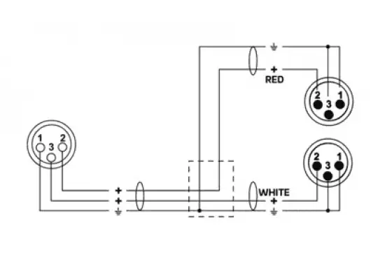 Cordial Cable Y XLR Hembra a 2 Jumper XLR Macho 30 cm Cordial Cable Y XLR Hembra a 2 Jumper XLR Macho 30 cm