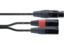 Cordial Cable Y XLR Hembra a 2 Jumper XLR Macho 30 cm