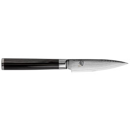 Kai Shun Classic Cuchillo de oficina de 9 cm, Plata / Negro de Madera Pakka de Acero