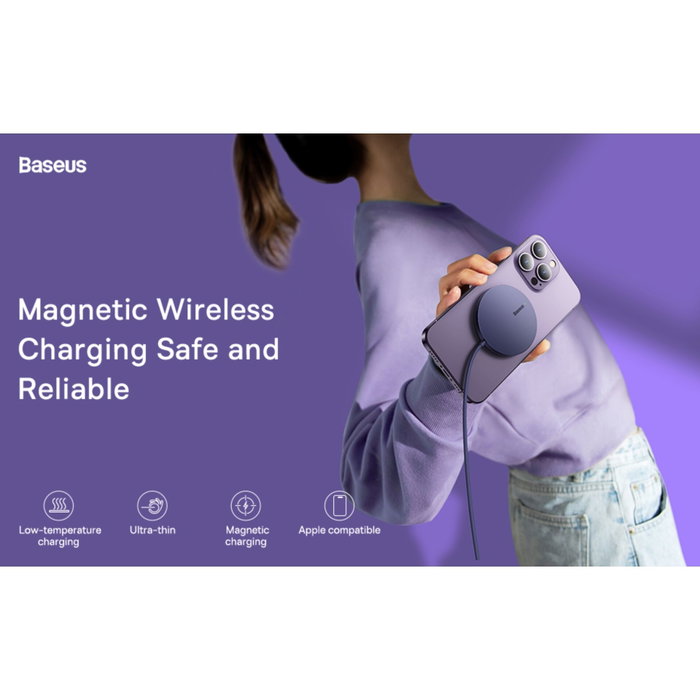 Baseus Simple Mini3 Wireless Charger 15W Negro Baseus Simple Mini3 Wireless Charger 15W Negro