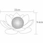 Galix Nenúfar solar - Lirio de agua con bola LED