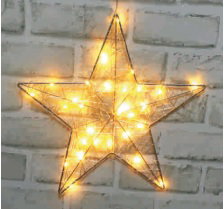 DKD Home Decor Decoración Luminosa LED Metal Plateada 30x1x30 cm