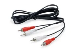 Equip Cable de Audio 147094, 2 RCA Macho a Jack 3.5mm Macho, 2.5 Metros, Negro