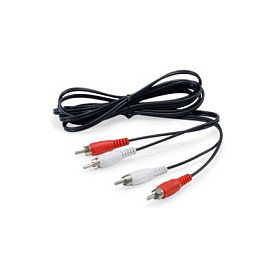 Equip Cable de Audio 2x RCA Macho a 2x RCA Macho, 2,5m, Negro Equip Cable de Audio 2x RCA Macho a 2x RCA Macho, 2,5m, Negro