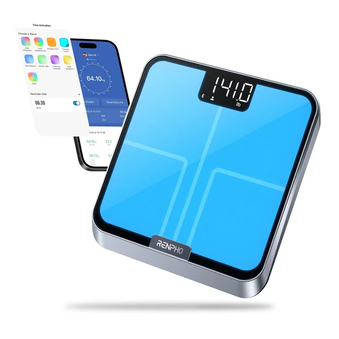 Renpho Elis Chroma Smart Scale Negro Acero Inoxidable