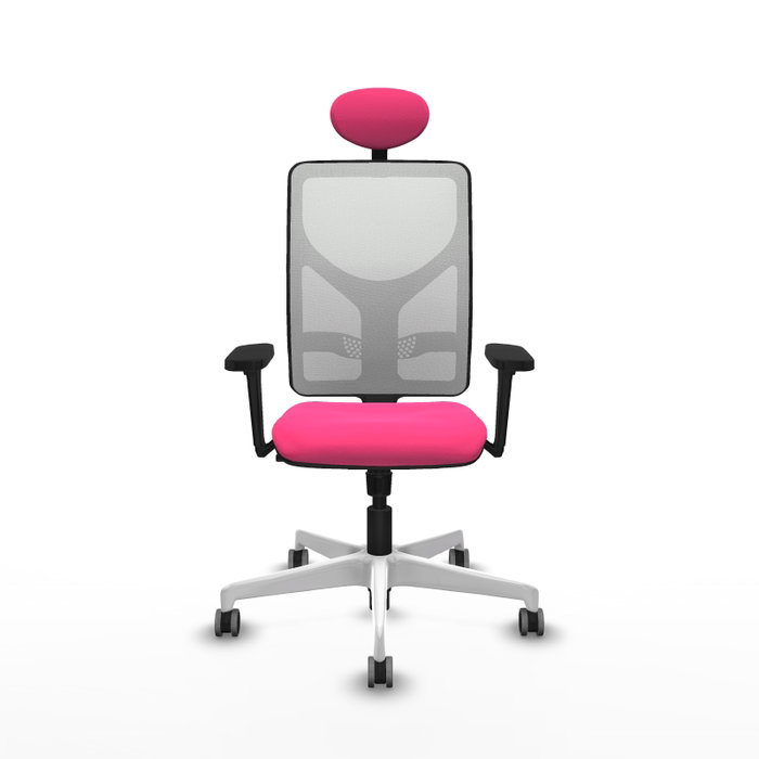 PIQUERAS Y CRESPO Silla de oficina Motilla Rosa y Blanco PIQUERAS Y CRESPO Silla de oficina Motilla Rosa y Blanco