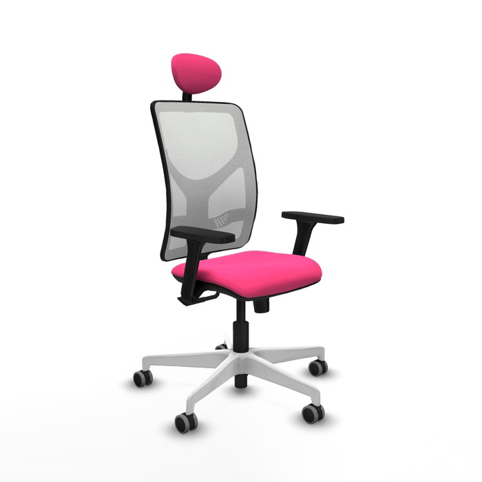 PIQUERAS Y CRESPO Silla de oficina Motilla Rosa y Blanco PIQUERAS Y CRESPO Silla de oficina Motilla Rosa y Blanco