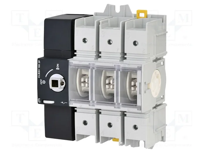 ETI POLAM CLBSV Interruptor de aislamiento de 3 polos, 160A, 690VAC ETI POLAM CLBSV Interruptor de aislamiento de 3 polos, 160A, 690VAC