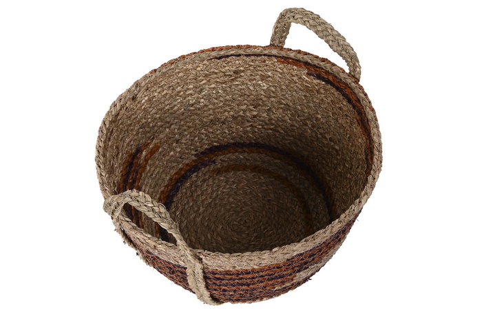 DKD Home Decor Set de 3 Cestas de Seagrass Natural 38x38x41 cm DKD Home Decor Set de 3 Cestas de Seagrass Natural 38x38x41 cm