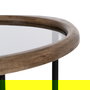 Mesita Natural-Negro Madera-Metal 61 X 50 X 53 cm