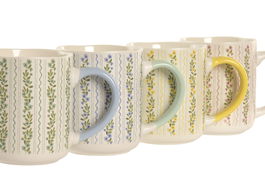 DKD Home Decor Mug Shabby Verde Azul 8.5 x 10 x 12.5 cm (12 Unidades)