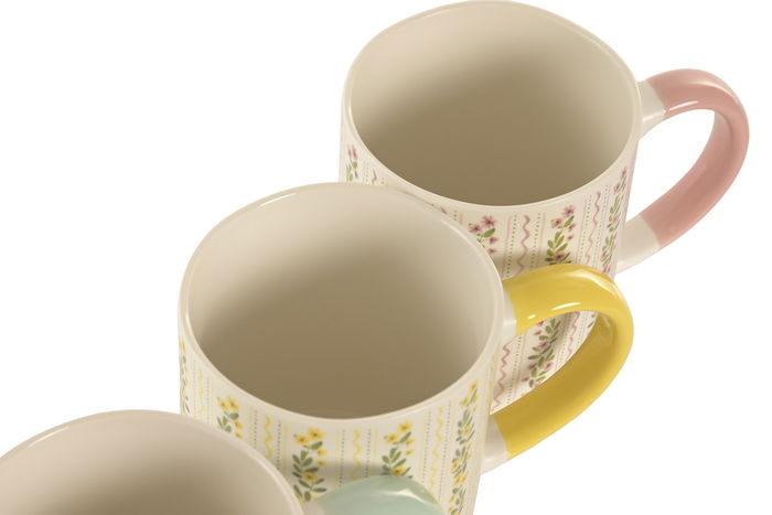 DKD Home Decor Mug Shabby Verde Azul 8.5 x 10 x 12.5 cm (12 Unidades)