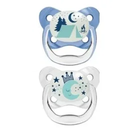 Dr. Brown's Chupete Advantage Nocturno Anatómico de Silicona Tamaño 2 (6-18 meses) - Pack de 2 unidades