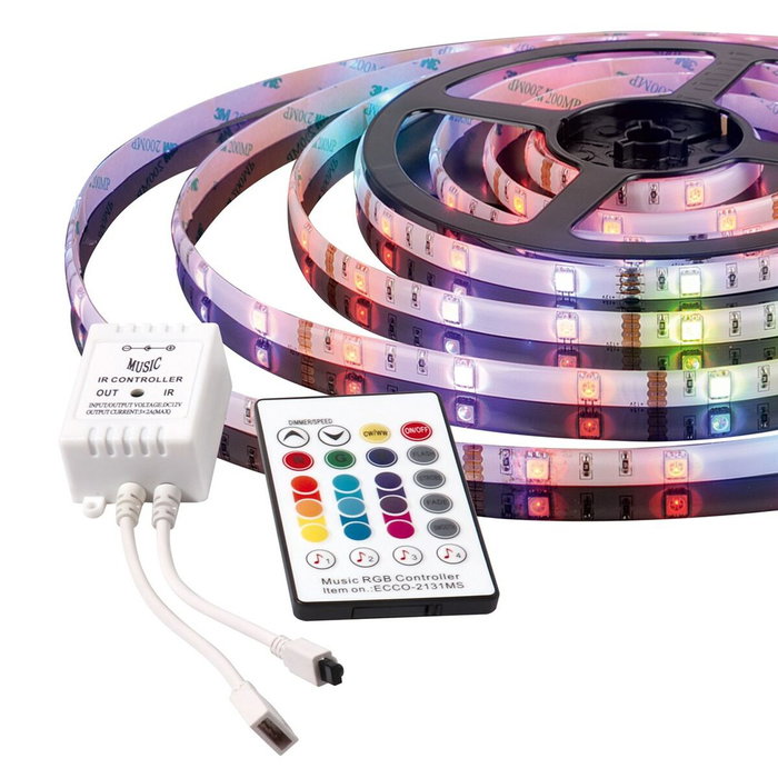 Tiras LED Activejet AJE-LED MUSIC STRIPE Blanco Negro Multicolor Blanco Cálido G 7 W 180 Lm Tiras LED Activejet AJE-LED MUSIC STRIPE Blanco Negro Multicolor Blanco Cálido G 7 W 180 Lm