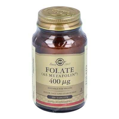SOLGAR Folato (Metafolin) 400mcg 100 Comprimidos SOLGAR Folato (Metafolin) 400mcg 100 Comprimidos