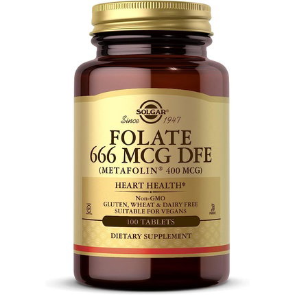 SOLGAR Folato (como Metafolin) 400mcg 100 comp. SOLGAR Folato (como Metafolin) 400mcg 100 comp.