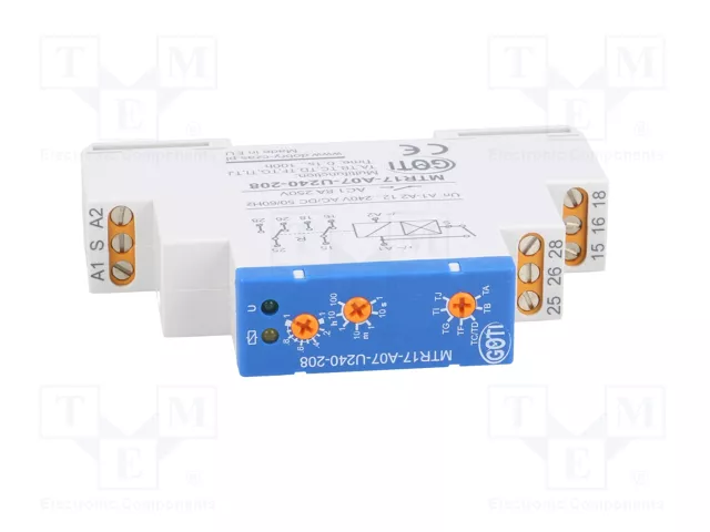 DOBRY CZAS MTR Relé de tiempo 1s÷100h SPDT x2 12÷240VAC DOBRY CZAS MTR Relé de tiempo 1s÷100h SPDT x2 12÷240VAC