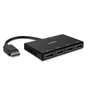 Lindy 38431 Hub DisplayPort 1.2 MST 4 Puertos para Monitores, Distribuidor Multi-Stream Negro, Resolución 4K UHD (3840x2160), Alimentación por USB