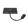 Lindy 38431 Hub DisplayPort 1.2 MST 4 Puertos para Monitores, Distribuidor Multi-Stream Negro, Resolución 4K UHD (3840x2160), Alimentación por USB
